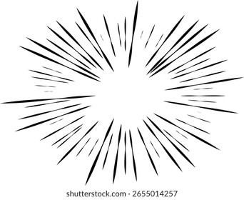 Alto contraste abstrato linhas de velocidade fundo em preto e branco, ideal para quadrinhos, mangá, efeitos de movimento dinâmico e romances gráficos. Perfeito para criar projetos digitais e de impressão energéticos.