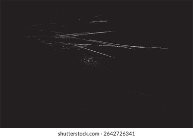 Arrière-plan noir très contrasté avec des lignes de rayures blanches comme du verre brisé. Idéal pour les thèmes d'horreur, de thriller ou de conception grunge dans les affiches, les superpositions ou l'art numérique.