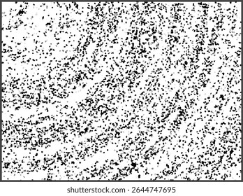 high-contrast, black and white abstract image characterized by a dense scattering of small, irregular black specks against a white background, resembling noise or static.