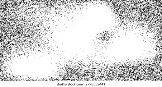 High-contrast black and white abstract texture featuring dense speckled halftone dots and grainy distressed noise; ideal as a background, overlay, or artistic texture for vintage and grunge designs.