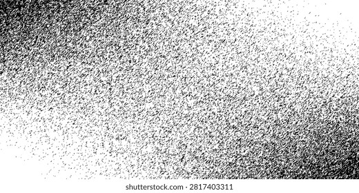 High-contrast black-and-white grain texture with dense speckle that fades into sparse dots, perfect for backgrounds, overlays, vintage and grunge effects, abstract art, and subtle texture layering.

