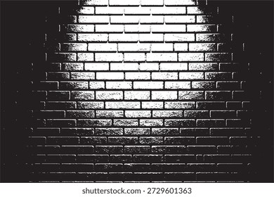 Plano de fundo de parede de tijolo de alto contraste com vinheta elegante