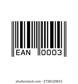 High-contrast EAN 13 barcode design in black and white, ideal for product packaging, retail, and commercial labeling use.
