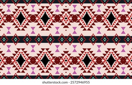 High-contrast geometric design Seamless pattern, embroidered, fashion style, modern, luxurious, bright colors. 
Design carpets, covers, wallpaper, wrapping paper, bags, cloth, clothing.
