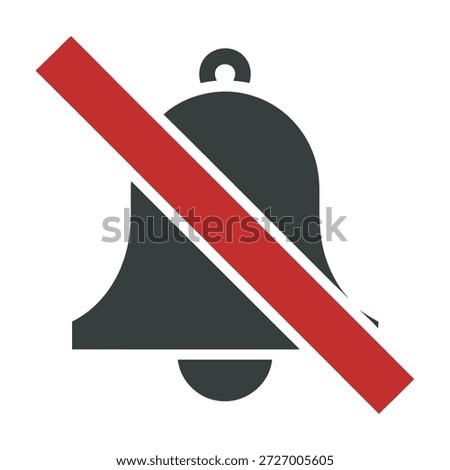 A high-contrast graphic indicating disabled sounds, silenced alerts, or muted mobile notifications.