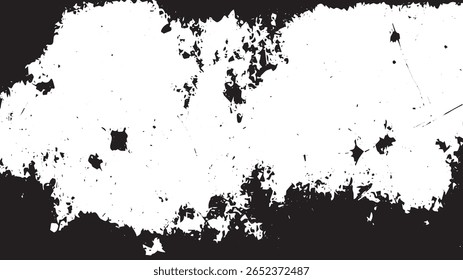 High-Contrast Grunge Texture Background with Distressed Splatter and Rough Edges