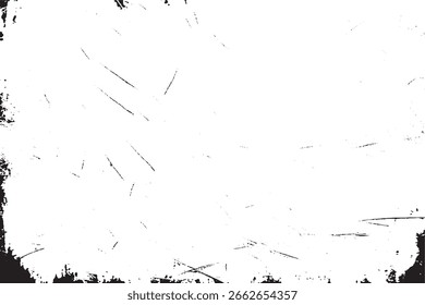 High-contrast grunge texture with scratch marks and distressed edges, perfect for overlays, backgrounds, and vintage-inspired digital art or design projects.