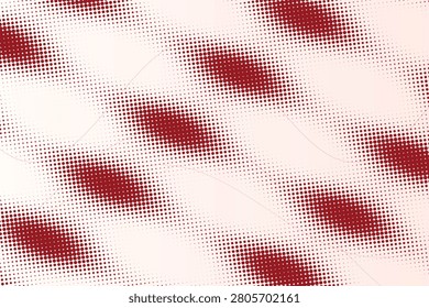 High-contrast halftone red-white diagonal pattern redmaroon sweep