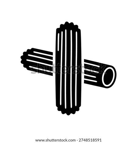 High-contrast illustration of a gear icon, symbolizing machinery and industrial concepts.