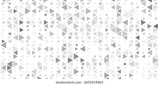 High-contrast minimal triangle background with pixelated fade.