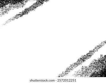 High-contrast monochrome abstract pattern. The background consists of intersecting diagonal lines created by a textured brush stroke.