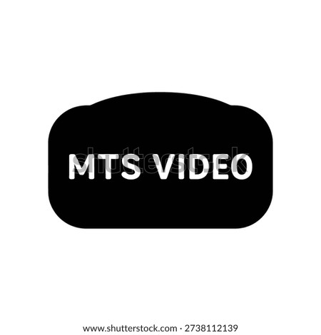 High-contrast MTS video play button logo on sleek black background, ideal for media, tech, and digital content projects.