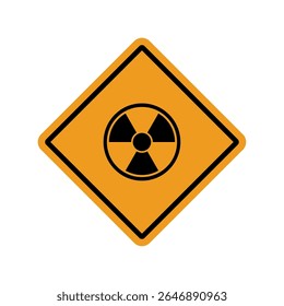 High-contrast symbol indicating radiation hazard, designed for safety and warning purposes. Ideal for icon, symbol, sign etc