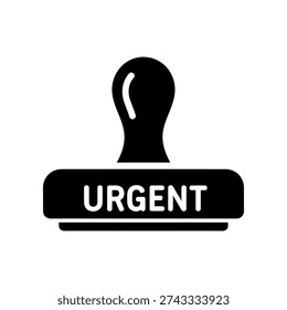 High-contrast urgent stamp with bold red label and shadow effect, ideal for business, deadline, and priority notification designs.