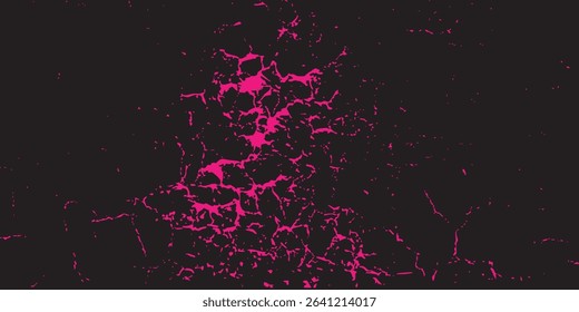 High-contrast vector background. Vibrant pink and black are separated by a rough, distressed grunge border, creating a modern and edgy effect for banners and flyers.modern Vector