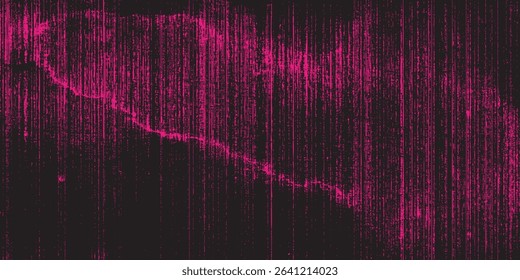 High-contrast vector background. Vibrant pink and black are separated by a rough, distressed grunge border, creating a modern and edgy effect for banners and flyers.modern Vector