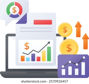 high-converting landing pages concept, seo optimized conversion ratio vector color icon design, Web hosting service Symbol, Computing machines Sign, Internet Application Management stock illustration