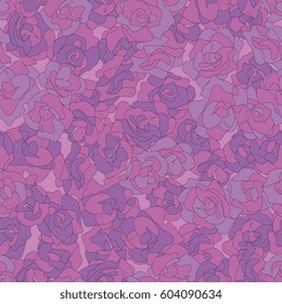 High-Coverage Floral Pattern with Roses for Seamless Texture. Feminine Flowers Scattered Close To Each Other. Small Ditsy Motive in Liberty Style. Romantic Girlie Calico for Wallpaper, Textile, Fabric