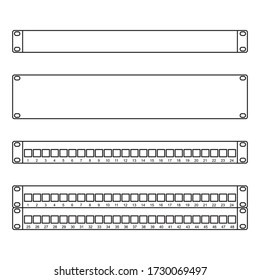 High-Density Blank Patch Panel. 1U 2U Steel Filler Panel svg