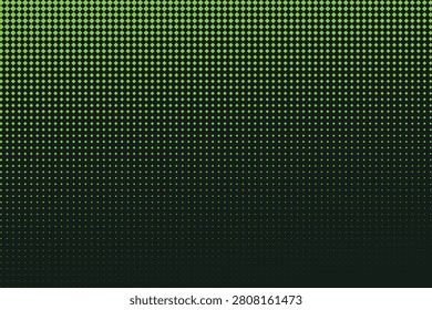 High-density green dot matrix halftone texture gradient dotmatrix