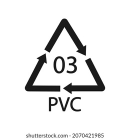 Símbolo de icono de PVC de polietileno de alta densidad 03