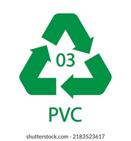 High-density Polyethylene 03 PVC Icon Symbol