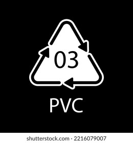 High-density Polyethylene 03 PVC Icon Symbol