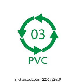 High-density Polyethylene 03 PVC Icon Symbol