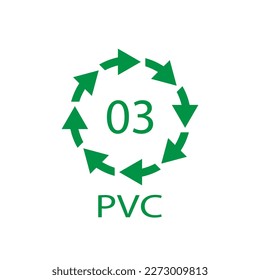 Símbolo de icono de PVC de polietileno de alta densidad 03