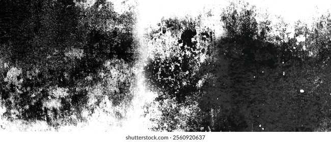 High-Detail Abstract Ink Blot Art in Monochrome Grayscale Texture Featuring Dynamic Design Elements

