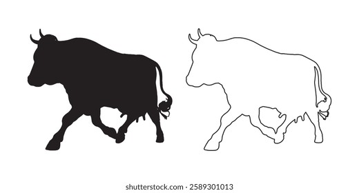 High-Detail Cow Silhouette - Best Cow Vector for Designers
