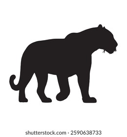 High-Detail Leopard Silhouette for Versatile and Professional Graphics - Leopard Vector - Leopard Icon
