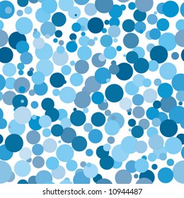 High-detail, meticulous seamless retro pattern of blue dots - vector