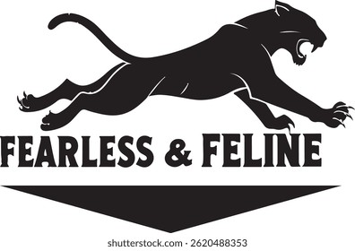 High-Detail Silhouette Cat Typography T-Shirt Designs on White Background
