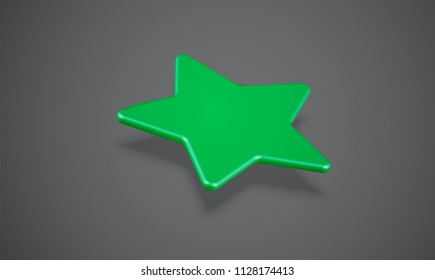 High-detailed 3D star, vector illustration