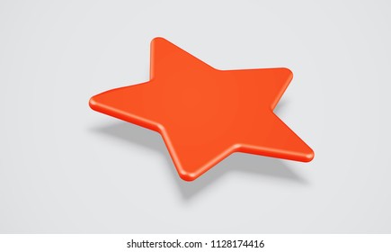 High-detailed 3D star, vector illustration