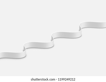 High-detailed abstract white waves, vector illustration
