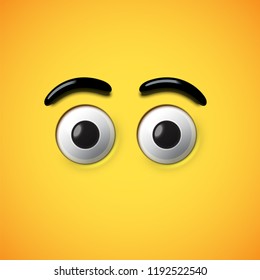 High-detailed emoticon eyes, vector illustration