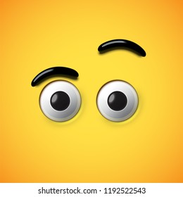 High-detailed emoticon eyes, vector illustration
