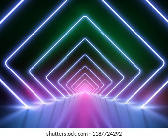 High-detailed neon light background, vector illustration