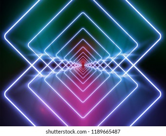 High-detailed neon light background, vector illustration