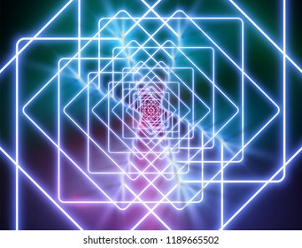 High-detailed neon light background, vector illustration