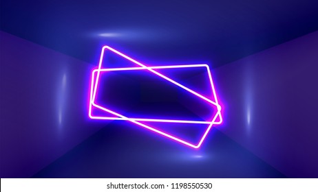 High-detailed neon light background, vector illustration