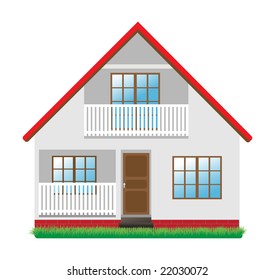High-detailed vector house