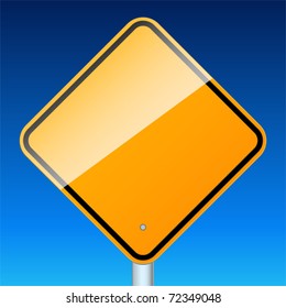 High-detailed vector sign isolated on a blue sky.