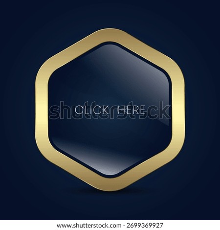 The high-end appearance button, use in luxury branding vector design, app icon, premium product design concepts. Vector illustration