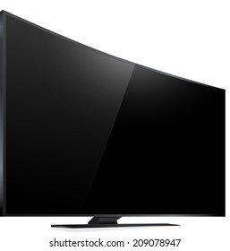 High-end curved Curved Smart TV on white background