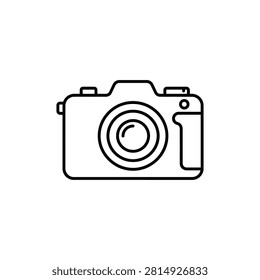 A high-end mirrorless interchangeable lens camera featuring a professional 24-70mm lens rendered in a sophisticated 3D isometric perspective with cinematic rim lighting and simulated bokeh. This versatile vector asset is ideal for tech-focused branding, digital marketing campaigns for vloggers, and modern photojournalism layout designs.