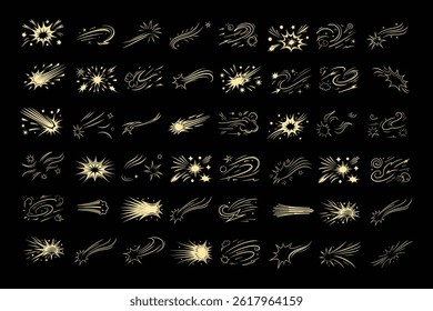 A high-energy vector set of comic-style motion lines, dynamic effects, swirls, bursts, and manga action strokes. Ideal for anime, illustrations, and expressive graphic projects.