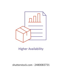 Higher Availability: Ensuring Maximum Uptime and Reliability with editable stroke.